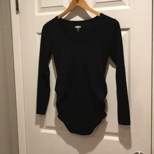 Maternity black, long-sleeve tee. Old Navy.